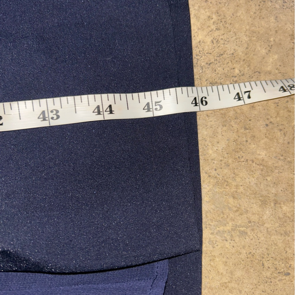 Ann Taylor Dress - navy blue sleeveless belted midi length - Picture 11 of 11